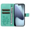 For iPhone 17 Pro Wallet Case Floral Butterfly Imprinted Leather Phone Cover Stand