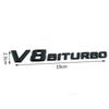 DCGO2 3D Side Fender V8 BITURBO Letters Logo Badge Sticker For Mercedes Benz AMG A C E S G M Class CLA GLA GLB GLC GLE SLS SLK SL CL