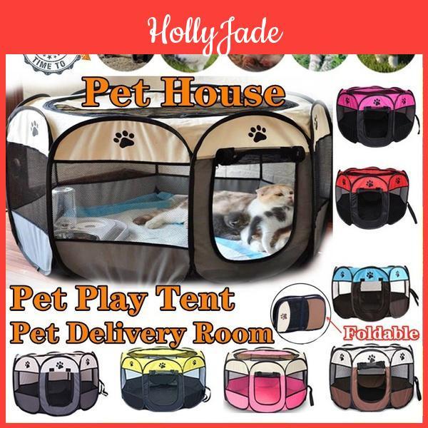 Zip Foldable Print Claw New Fence Game Safe Guard Cat Dog Cage Playpen Pet Supplies