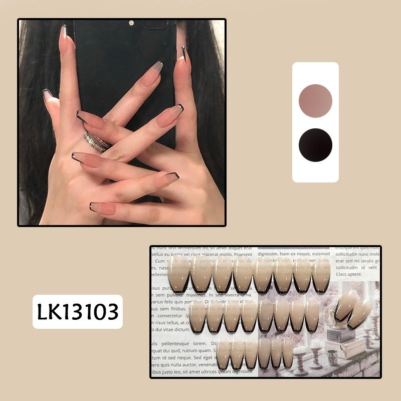 24 шт., наклейка для французского балета, маникюра, глянцевая наклейка для ногтей, накладная наклейка для ногтей, ношение готового дизайна ногтей