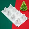 Hot 8 Holes Christmas Tree Cake Baking Tool 3D Stack DIY Christmas Tree Silicone Mold Ice Tray Baking Tool Festival Party