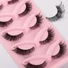 5 пар кошачьих ресниц с натуральным 3D-эффектом, простые в использовании, очаровательные, густые, вьющиеся, имитирующие макияж, накладные ресницы