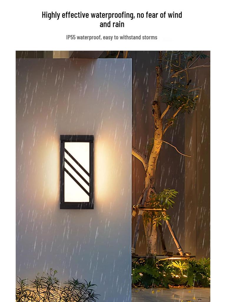 Светодиодный водонепроницаемый уличный настенный светильник для балкона, виллы, двора и спальни - современный китайский стиль