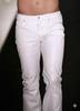 Pant Handmade Casual Formal Party White Stylish Men's Genuine Lambskin Leather