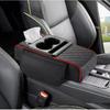 Auto Center Console Armrest Height Pad, Armrest Cushion Cover with 2 Cup Holders, All-Season Car Armrest Pillow Protector