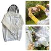 Bee Keeper Suit Adult Outfit with Hood Ventilated Professional Protective Essential Farm Smock