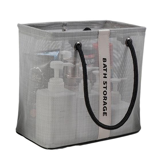 Сетчатая сумка для туалетных принадлежностей, портативная ручка, быстросохнущая, сверхмощная, большая вместимость, ванная комната, душ, дорожная сумка для макияжа, сумка-органайзер, корзина