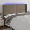 VidaXL LED Headboard Bedroom Furniture Double Bed Accessory Head of Bed Frame Interior Taupe 3123934