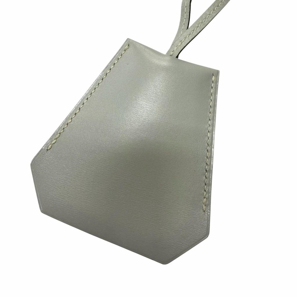 Great HERMES Necklace Margiela era Clochette charm gray leather mens Used
