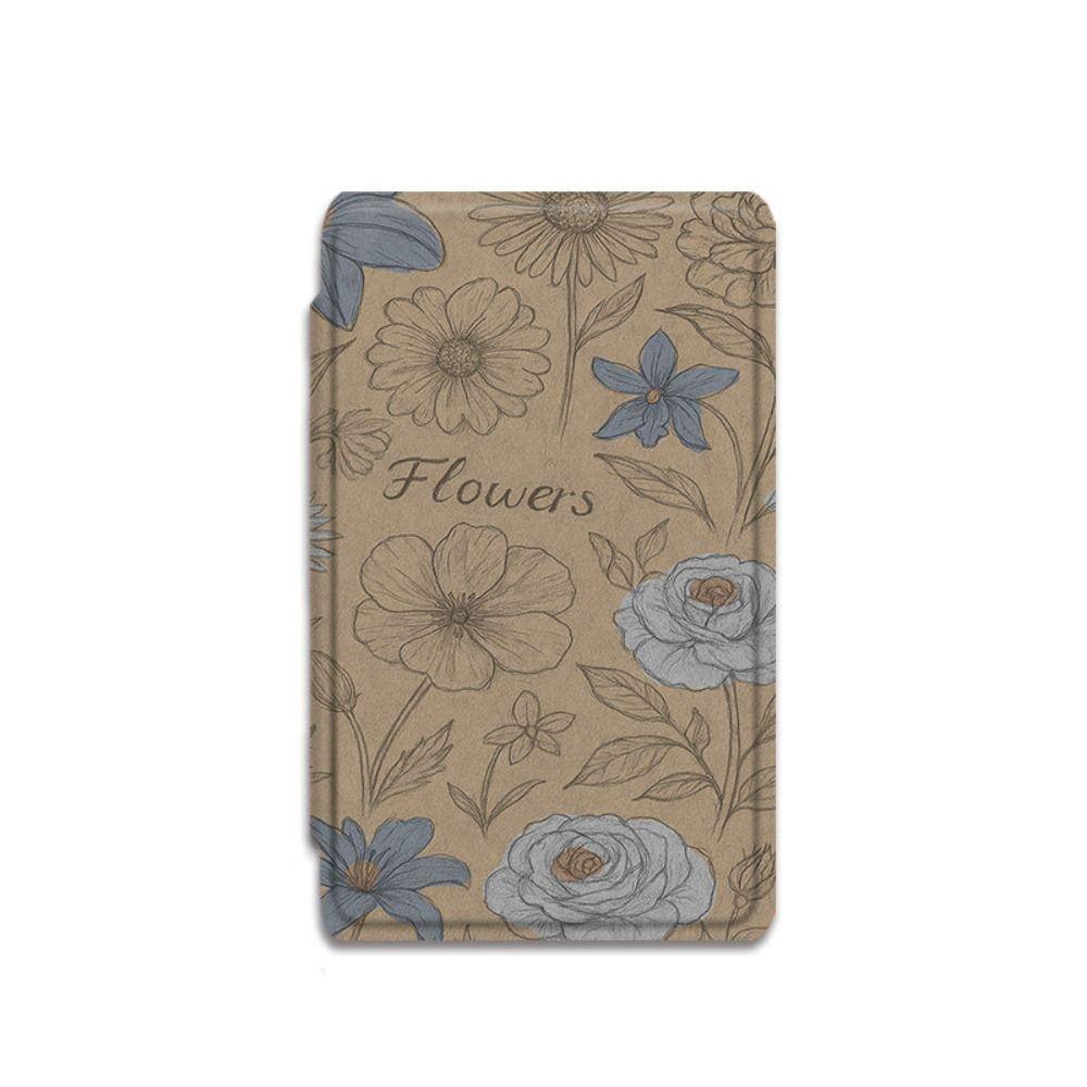 Anti-fall Protective Cover Floral Pattern Folio Shell Premium Magnetic Case for XTEINK X4/X3