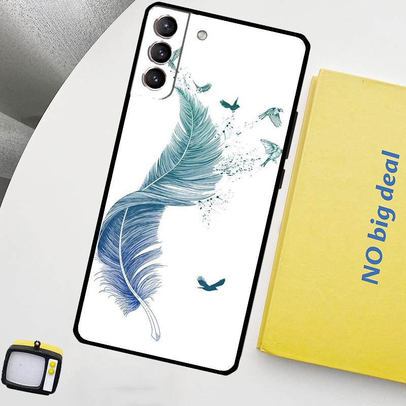 Feather Funda For Samsung Galaxy S22 Ultra S23 FE S9 S10 Note 10 Plus Note 20 Ultra S20 S21 FE Case