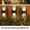 2 Pack Solar Up Down Wall Lights Outdoor Sconce IP65 Waterproof Solar Fence Light For Home Garden Porch Decoration