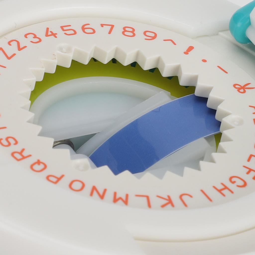 Label Maker Typewriter with Embossing Tape Manual Projects Supplies Light Blue E-202