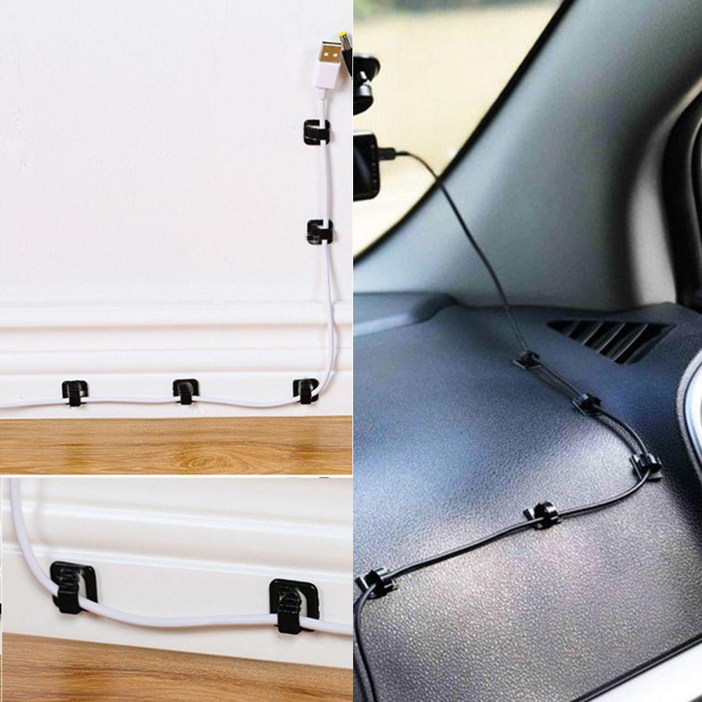 Hot Fastener Plastic Organizer Clamp Wire Management Buckle Line Fixer Holder Cable Clip