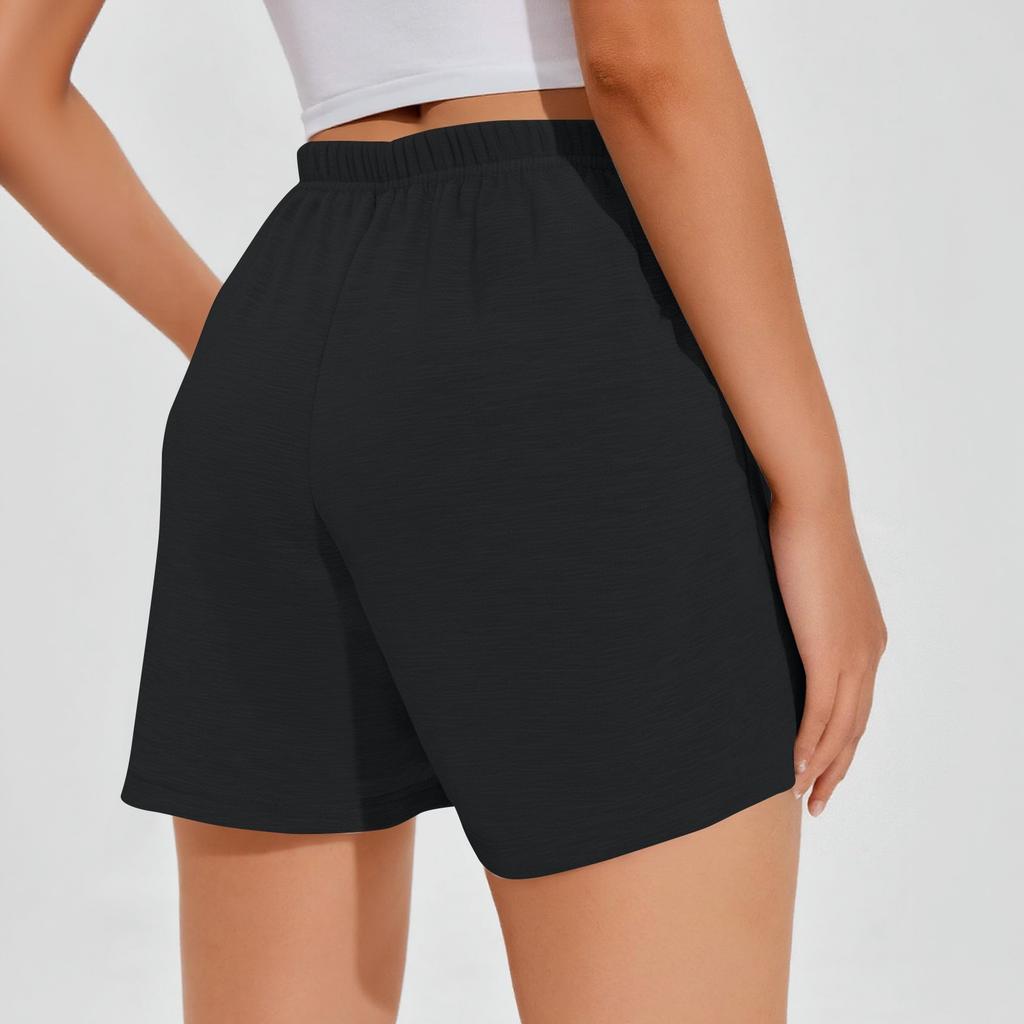 Женские летние повседневные спортивные шорты с высокой талией и кулиской