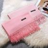 2024 Autumn/Winter Women's Solid Color Faux Cashmere Shawl & Snood Scarf Set