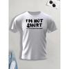 I'M NOT SHORT Print T Shirt, Tees For Men, Casual Short Sleeve T-shirt For Summer