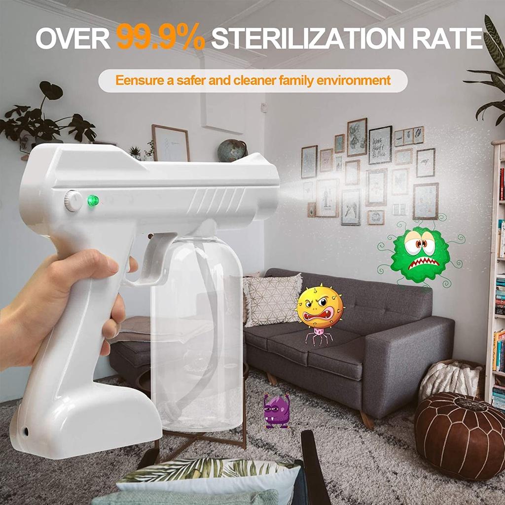 800 мл Портативный беспроводной распылитель Машина Синий свет Нано-паровой распылитель Дезинфекция Распылитель USB-зарядка 1000 Вт