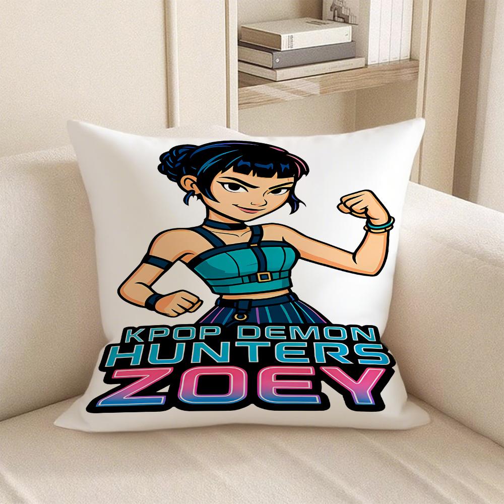 KPop Demon Hunters KPOP Demon Hunter Series Pillowcase: Colorful Character Pattern Fashion Home Decoration
