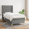 3132186 vidaXL Divan Bed with Mattress Dark Grey 80x200 Cm Fabric