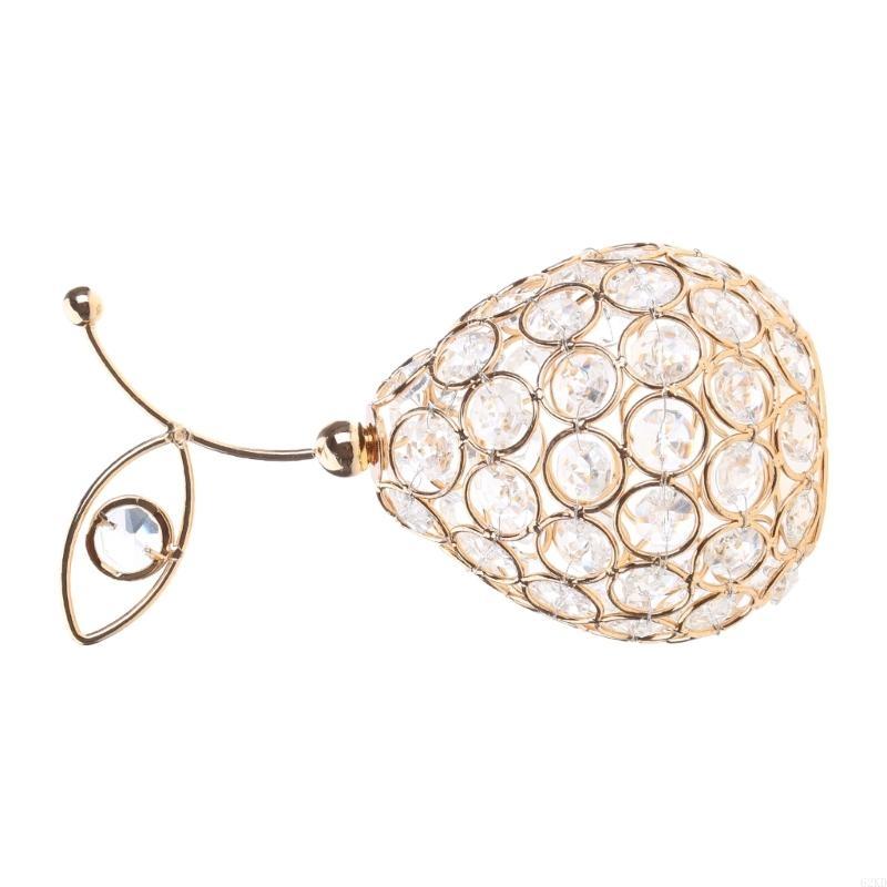 62KD Crystal Fruit Statue Artificial Fruit Statue Desktops Centerpieces for Office