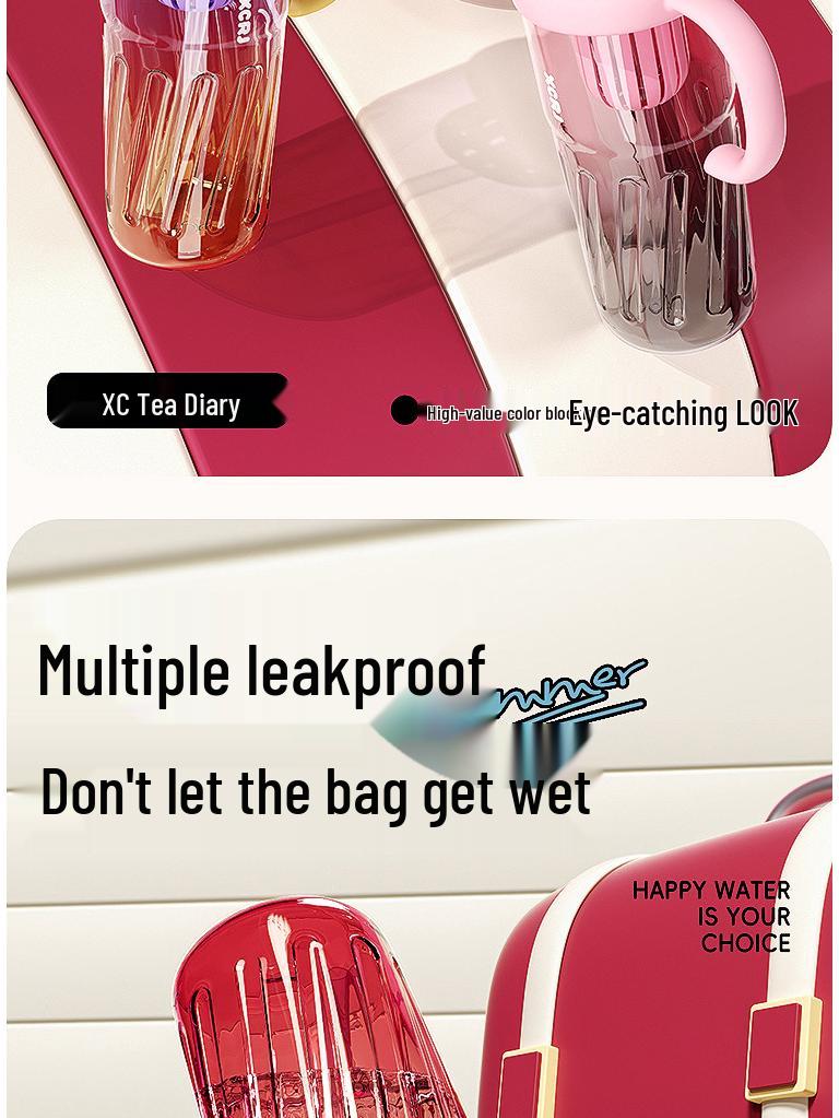 Королевский стакан-соломинка: Летний дизайн чайника, Большая вместимость, Термостойкий, Высококачественный пластик для женщин