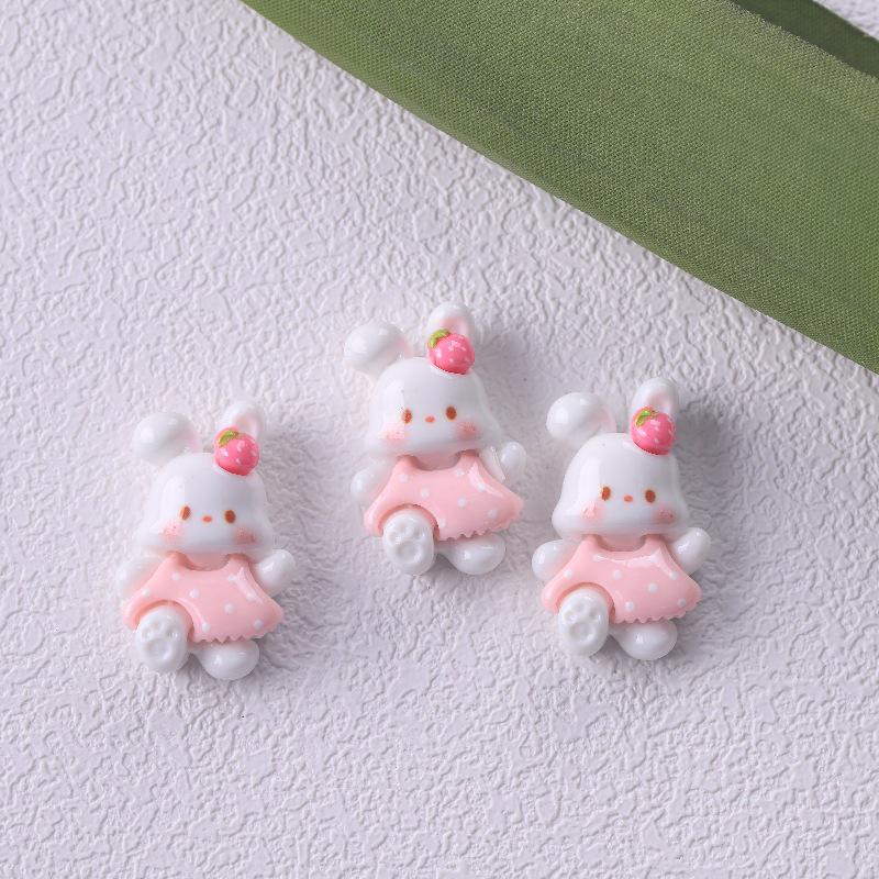 Заколка для волос и украшения из смолы в виде домика для клубники-кролика своими руками для детей