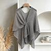 Womens Oversized Buckle Shawl Cloak Cotton Ice Blend Versatile Lazy Style Winter