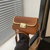 Modern Stylish Small Square Bag Beautiful Solid Color Design Everyday Shoulder Bag