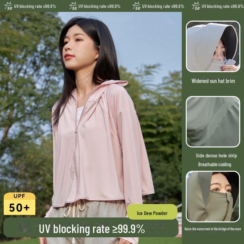 Women's UPF 50+ Sun Protection Jacket - Lightweight, Cool, Hooded for Summer Outdoors 2024.