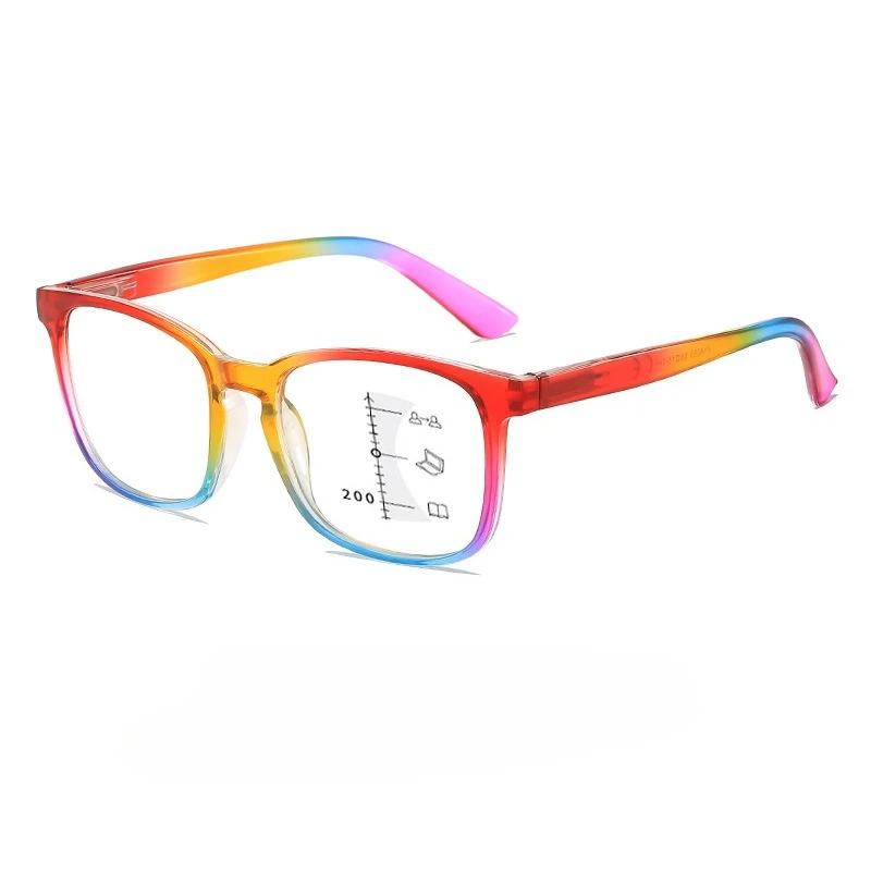 Модные Мультифокальные Очки для Чтения с Градиентом Цвета Женские Мужские Блокирующие Синий Свет Очки для Пресбиопии Новые Высококачественные Очки