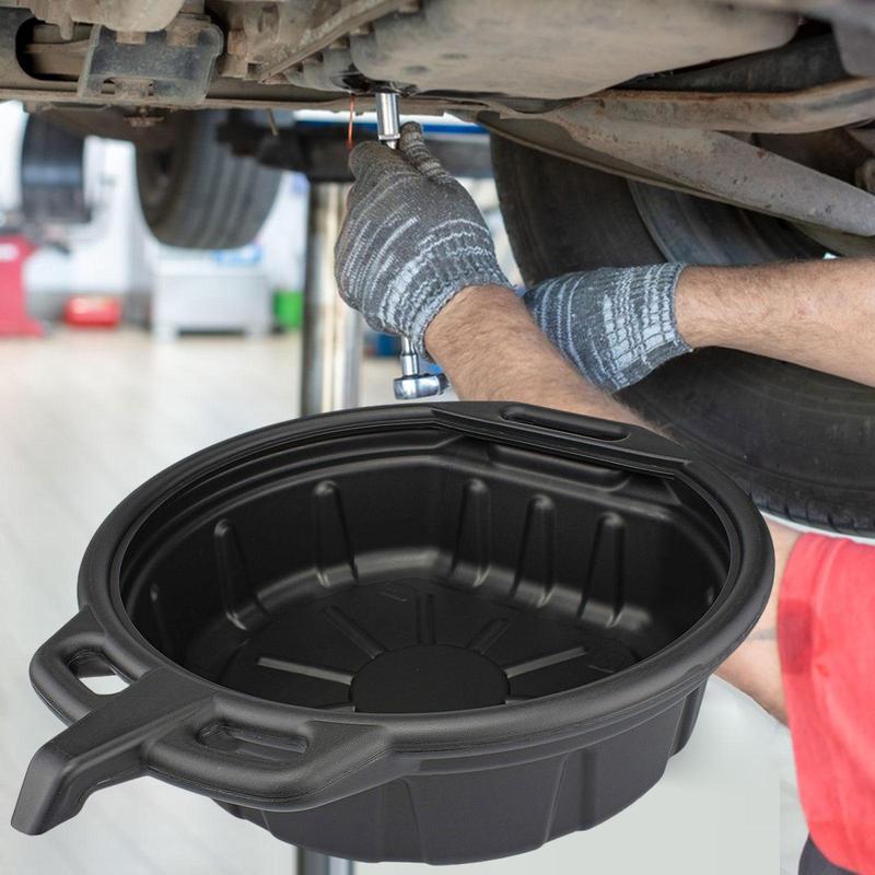 Large Capacity Durable Oil Drain Tray Can Stable Fluted Collect Pan, for Car Fuel Fluid Vehicle Workshop Maintenance Tool Parts