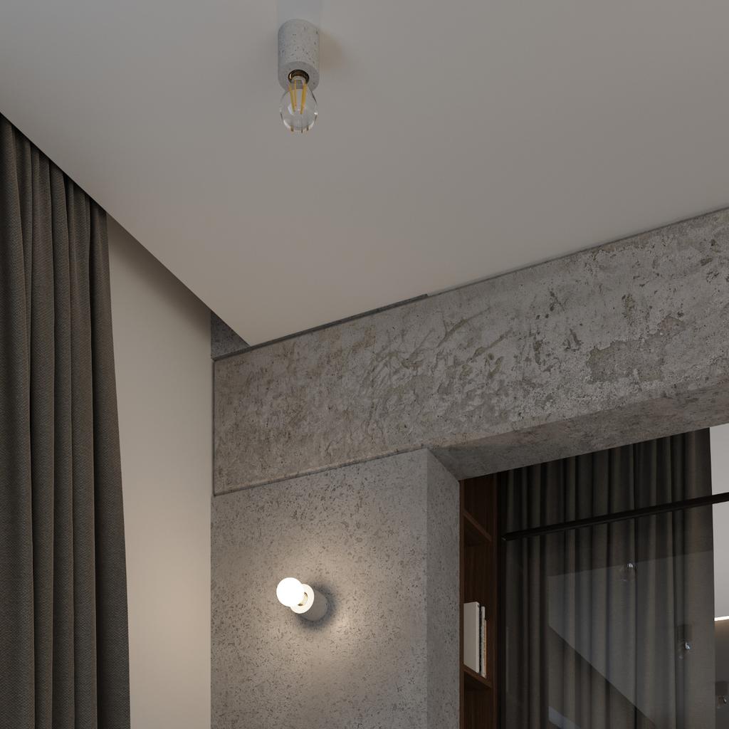 Kinkiet Salgado 1 E27 Szary Beton Sollux Sl.0679