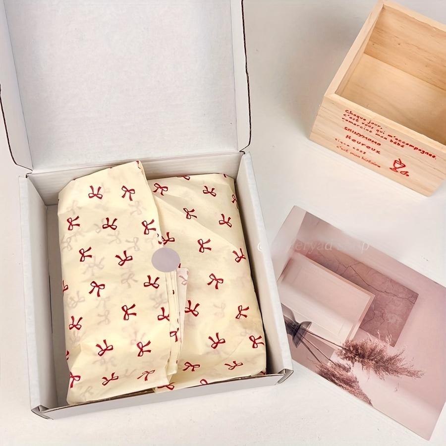 20Pcs/set Soft Thin Paper Bow Pattern Packaging Paper Flower Gift Packaging Paper Christmas Gift Decoration Gift Box Packaging Bouquet Paper