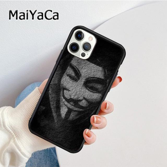 Anonymous Hacker Phone Case Cover For iPhone 17 Air 16 16e 15 plus 11 12 13 14 pro max shell  coque