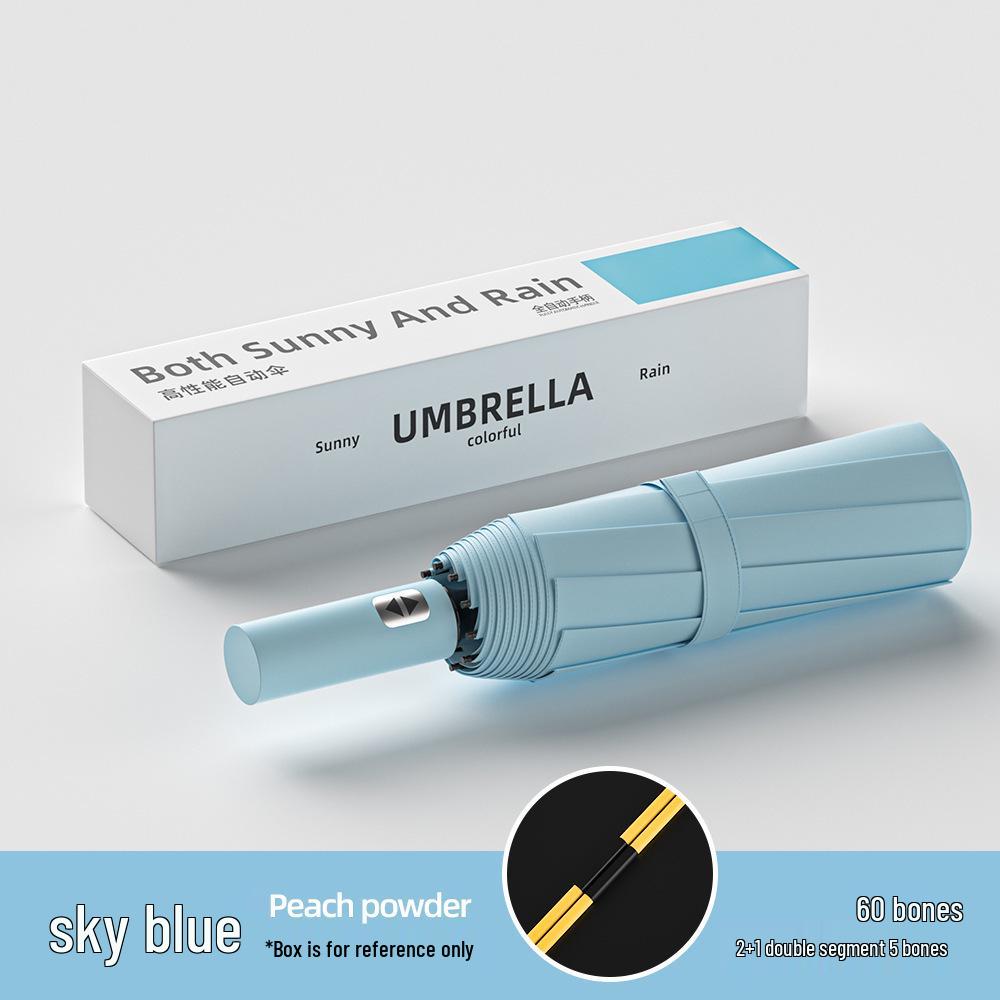 Роскошный полностью автоматический складной зонт для женщин и мужчин — солнцезащитный, защитный и рекламный зонт для бизнеса.