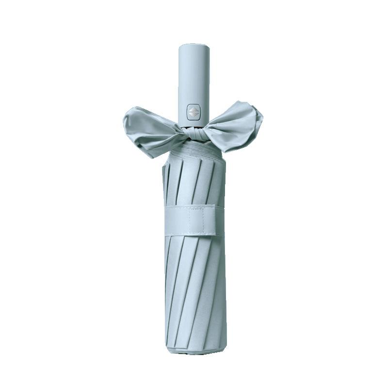 Fully Automatic 12-bone Large Sun Umbrella, Folding Vinyl Sunscreen Parasol, Weather and Rain Umbrella Can Be