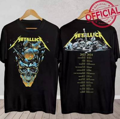 Metallica M72 Тур 2023 2024 Вдохновленная Рок-группа Футболка для Фаната S-4XL Унисекс Футболка