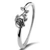 1pc Women Elegant Rose Flower Leaf Vine Design Ring Wedding Floral Rings