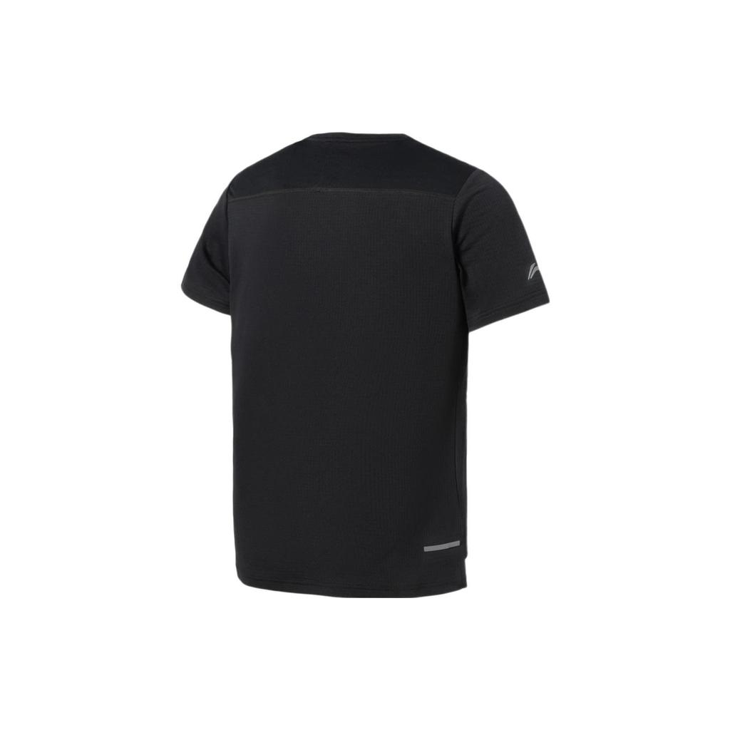 Мужские футболки для бега Li Ning, с круглым вырезом, умеренного прямого кроя, ATSS019-2