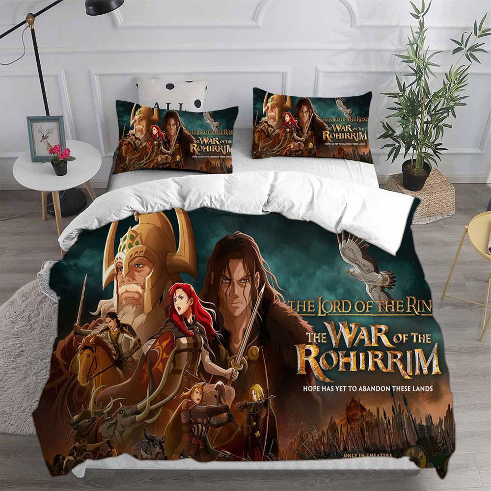 The Lord Of The Rings War Of The Rohirrim Bedding Sets Bed Cover Comforter Duvet Cover Pillow Case 2-3 Pieces Sets