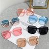 Square Big Face Thin Sunglasses Women'S Anti-Ultraviolet Trendy Men'S Glasses Street Photo Sunscreen Sunglasses