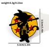 6 Pcs Hot Blooded Anime Brooch Cute Son Goku Enamel Pin Metal Badge Jewelry Clothing Backpack Accessories Gift for Friends
