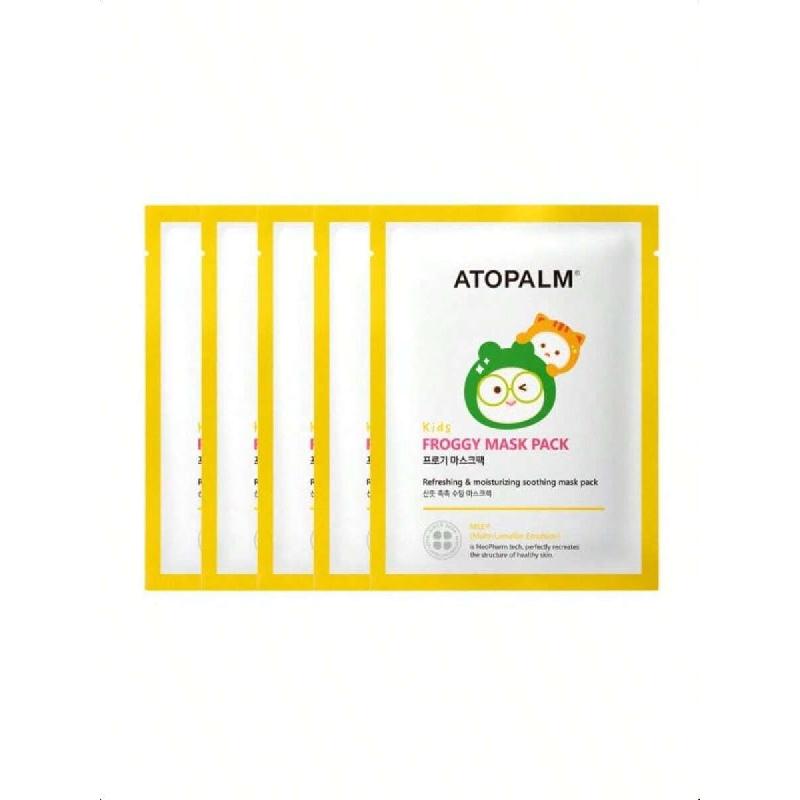 Atopalm KIDS FROGGY MASK PACK 1 BOX (5 Sheets), Revitalizing Moisturizing MLE Mask Pack, Korea