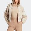 adidas Originals Trefoil Spliced ​​Свободная куртка с длинными рукавами Женская куртка Бежевая IM4315