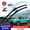 Для SUZUKI Vitara MK4 2015-2020 автомобильный стеклоочиститель U-образный мягкий резиновый бескаркасный без кронштейна HD автомобильные дворники 24"+16"