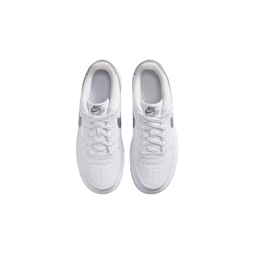 Nike Детские кроссовки Air Force 1 GS White Football Grey Pure-Platinum Metallic-Silver FV3981-100