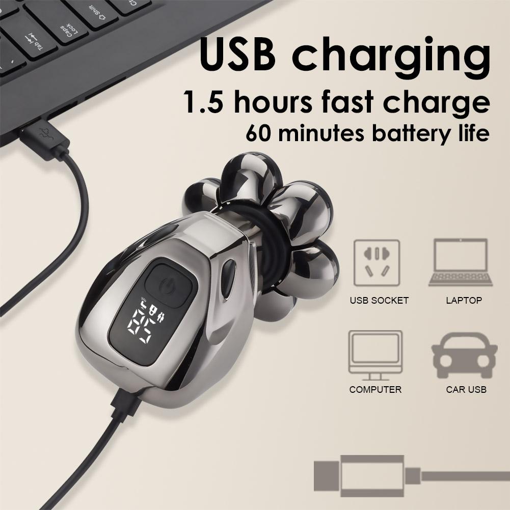 Razors for Men 5 In1 Bald Head Shaver 7 Head Electric Razor for Men Face and Head Smooth Waterproof Cordless