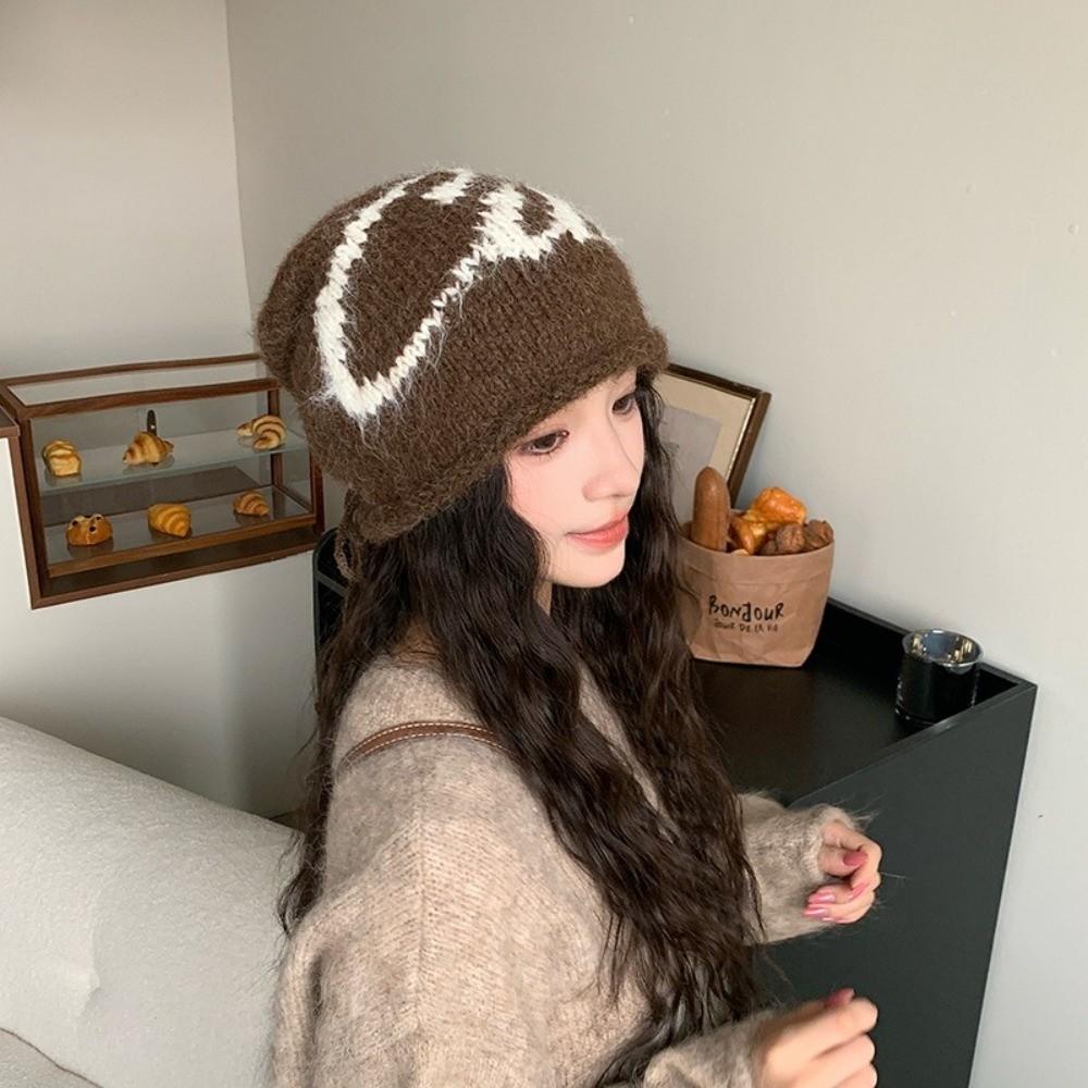 56cm To 58cm Head Circumference Knitted Beanie Hat Winter Beanie Hat Outdoor Cold Weather