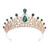European and American Crystal Crown Water Diamond Exquisite Electroplated Metal Crown Wedding Bride  Birthday Party Ball  Hair Accessory